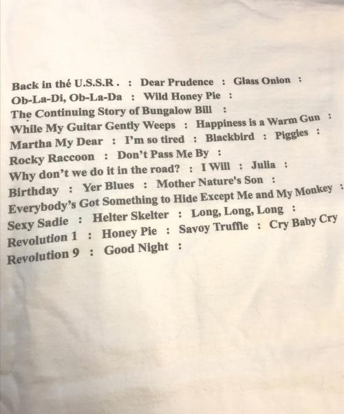 バンドTシャツ（バンドTシャツ）バンドTシャツ (バンドTシャツ) 00s THE BEATLES(ビートルズ) バンドTシャツ ホワイト サイズ:Lの古着・服飾アイテム