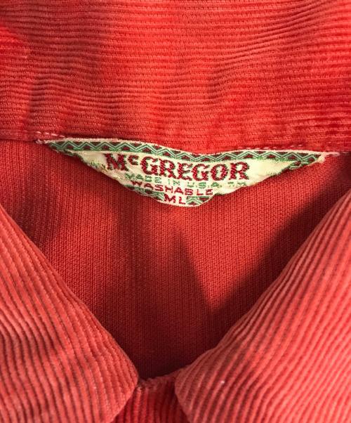 McGREGOR（マクレガー）McGREGOR (マクレガー) 50’sコーデュロイプルオーバージャケット レッド サイズ:Lの古着・服飾アイテム