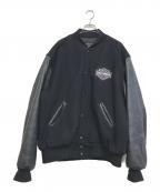 Hollowayホロウェイ）の古着「90’s袖レザースタジャン」｜ブラック