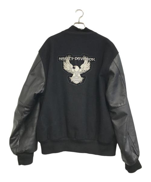 Holloway（ホロウェイ）Holloway (ホロウェイ) 90’s袖レザースタジャン ブラック サイズ:XLの古着・服飾アイテム