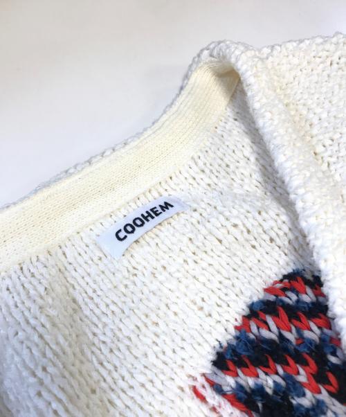 Coohem（コーヘン）Coohem (コーヘン) チマヨツイードニットベスト ホワイト サイズ:Lの古着・服飾アイテム