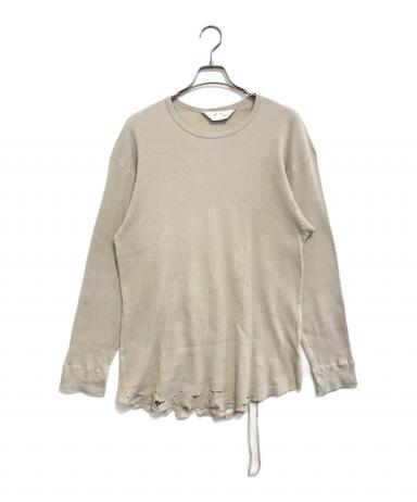 中古・古着通販】ANCELLM (アンセルム) ダメージワッフルカットソー