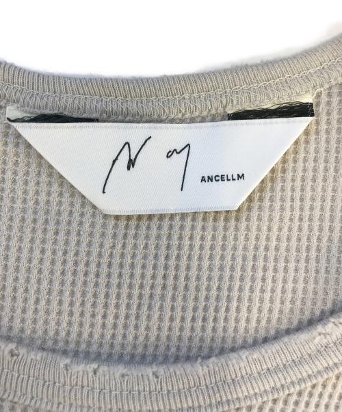 ANCELLM（アンセルム）ANCELLM (アンセルム) ダメージワッフルカットソー ベージュ サイズ:1の古着・服飾アイテム