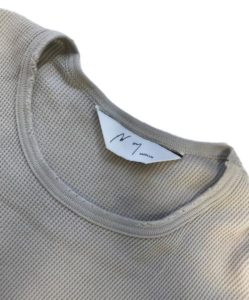 ANCELLM（アンセルム）ANCELLM (アンセルム) ダメージワッフルカットソー ベージュ サイズ:1の古着・服飾アイテム