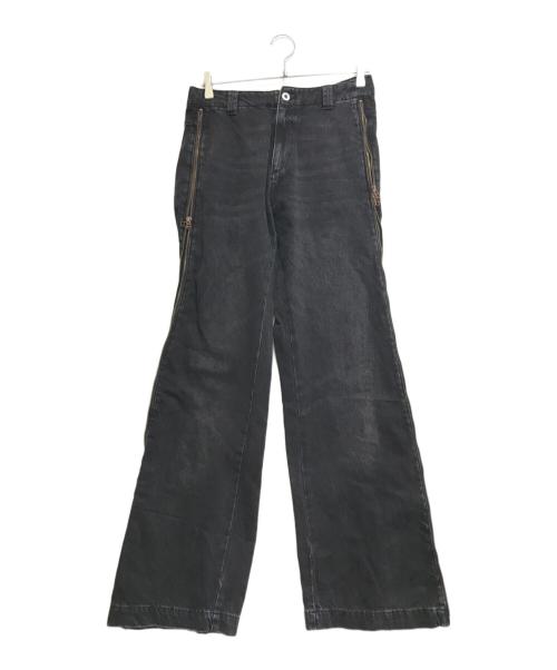 ZARA（ザラ）ZARA (ザラ) サイドジップデニムパンツ ブラック サイズ:40の古着・服飾アイテム