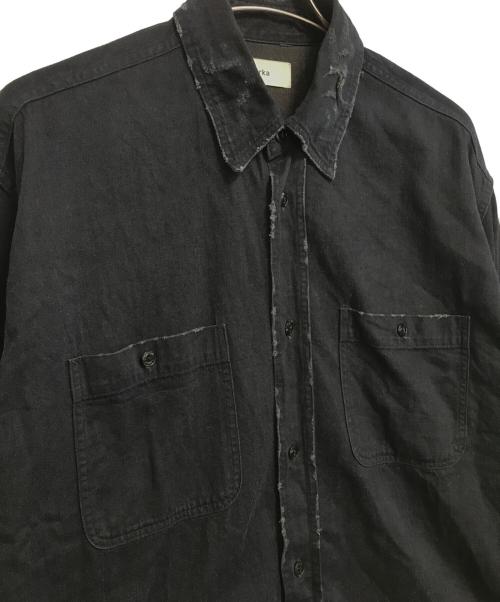 MARKA（マーカ）MARKA (マーカ) 別注ユーズド加工デニムシャツ インディゴ サイズ:1の古着・服飾アイテム
