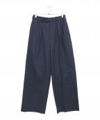 MARKAWAREマーカウェア）の古着「タックワイドパンツ」｜ネイビー