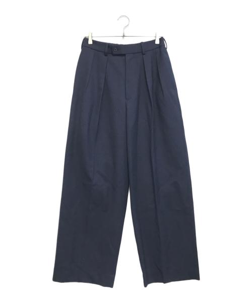 MARKAWARE（マーカウェア）MARKAWARE (マーカウェア) タックワイドパンツ ネイビー サイズ:2の古着・服飾アイテム