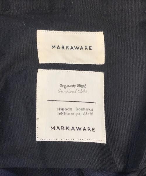 MARKAWARE（マーカウェア）MARKAWARE (マーカウェア) タックワイドパンツ ネイビー サイズ:2の古着・服飾アイテム