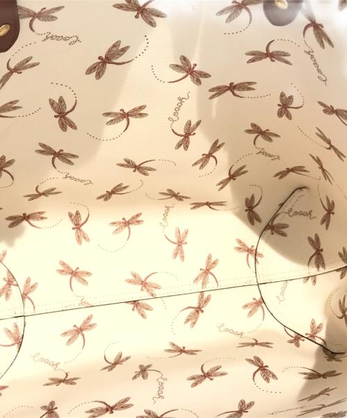 COACH（コーチ）COACH (コーチ) リバーシブルトートバッグ パープルの古着・服飾アイテム