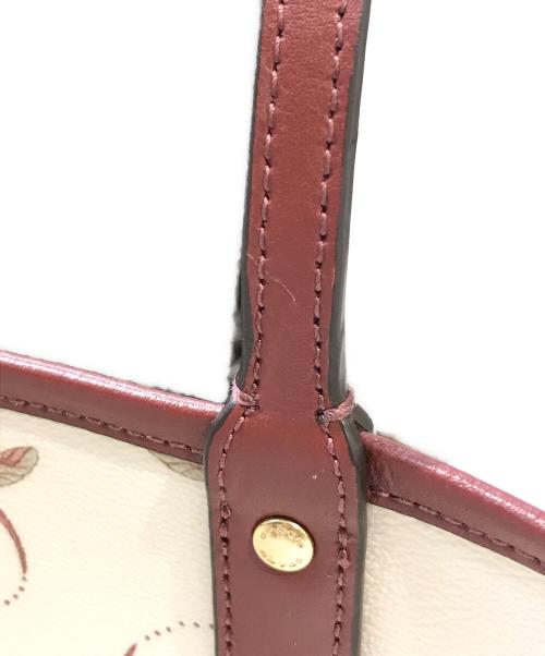 COACH（コーチ）COACH (コーチ) リバーシブルトートバッグ パープルの古着・服飾アイテム