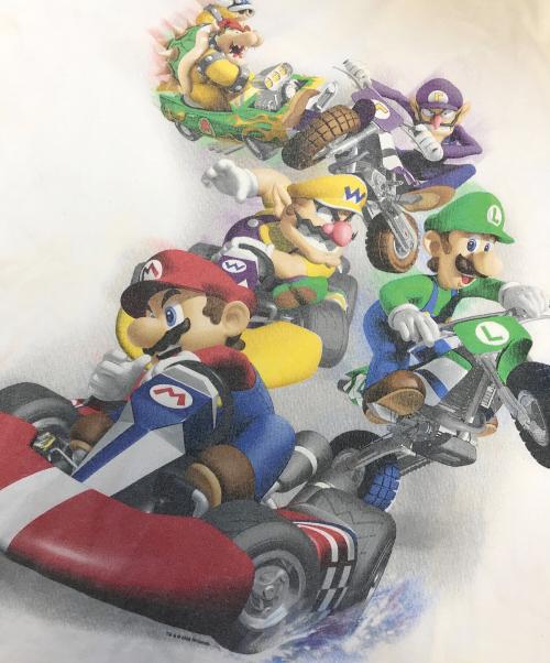 キャラクターTシャツ（キャラクターTシャツ）キャラクターTシャツ (キャラクターTシャツ) 00s MARIOKART(マリオカート) キャラクターTシャツ ホワイト サイズ:XLの古着・服飾アイテム