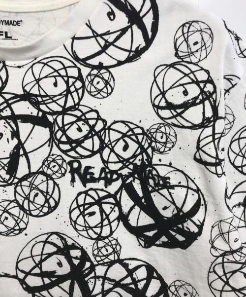 READYMADE（レディメイド）READYMADE (レディメイド) FUTURA LABORATORIES (フューチュラ ラボラトリーズ) Transfer プリントTシャツ ホワイト サイズ:Lの古着・服飾アイテム