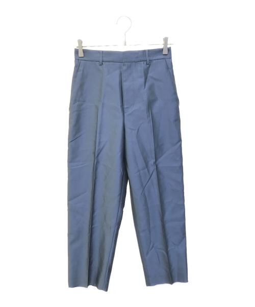 LOEFF（ロエフ）LOEFF (ロエフ) シルク混タフタクロップドテーパードパンツ　8814-236-0081 ブルー サイズ:1の古着・服飾アイテム