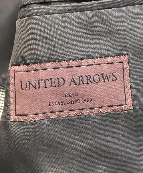UNITED ARROWS（ユナイテッドアローズ）UNITED ARROWS (ユナイテッドアローズ) ハウンドトゥース 6B ダブルブレストスーツ グレー サイズ:42の古着・服飾アイテム