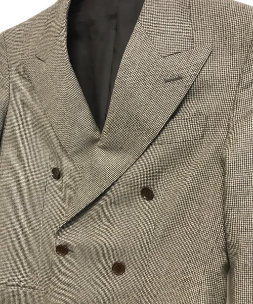 UNITED ARROWS（ユナイテッドアローズ）UNITED ARROWS (ユナイテッドアローズ) ハウンドトゥース 6B ダブルブレストスーツ グレー サイズ:42の古着・服飾アイテム