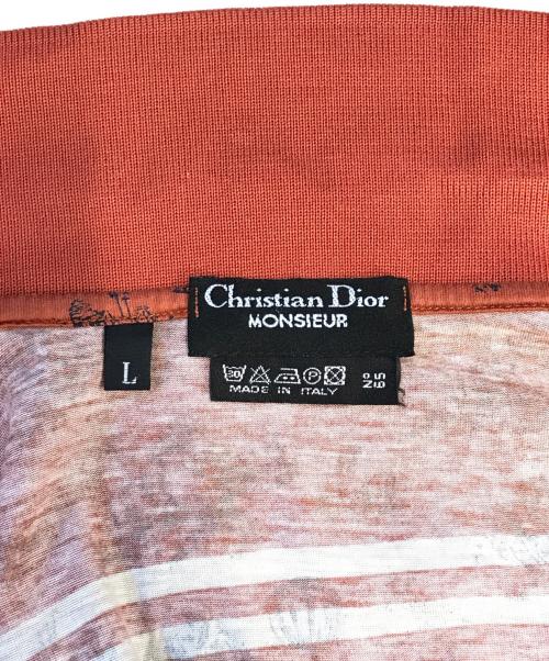Christian Dior MONSIEUR（クリスチャンディオールムッシュ）Christian Dior MONSIEUR (クリスチャンディオールムッシュ) 総柄ポロシャツ オレンジ サイズ:Lの古着・服飾アイテム