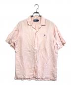 POLO RALPH LAURENポロ・ラルフローレン）の古着「半袖オープンカラーシャツ」｜ピンク