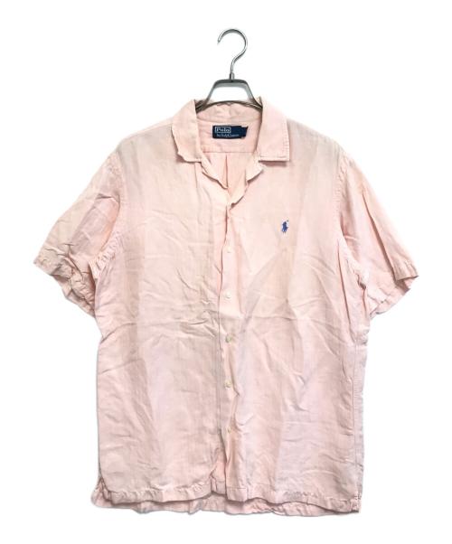 POLO RALPH LAUREN（ポロ・ラルフローレン）POLO RALPH LAUREN (ポロ・ラルフローレン) 半袖オープンカラーシャツ ピンク サイズ:Mの古着・服飾アイテム