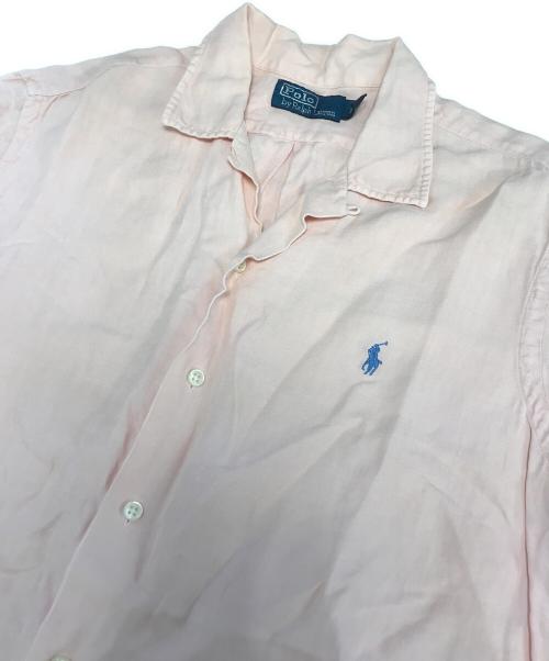 POLO RALPH LAUREN（ポロ・ラルフローレン）POLO RALPH LAUREN (ポロ・ラルフローレン) 半袖オープンカラーシャツ ピンク サイズ:Mの古着・服飾アイテム