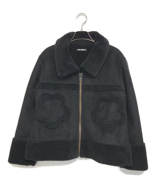 MARY QUANT（マリークヮント）MARY QUANT (マリークヮント) Fムートンジャケット ブラック サイズ:Mの古着・服飾アイテム