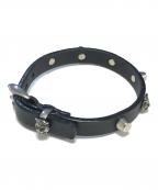 GUCCIグッチ）の古着「キャットヘッドブレスレット」｜ブラック