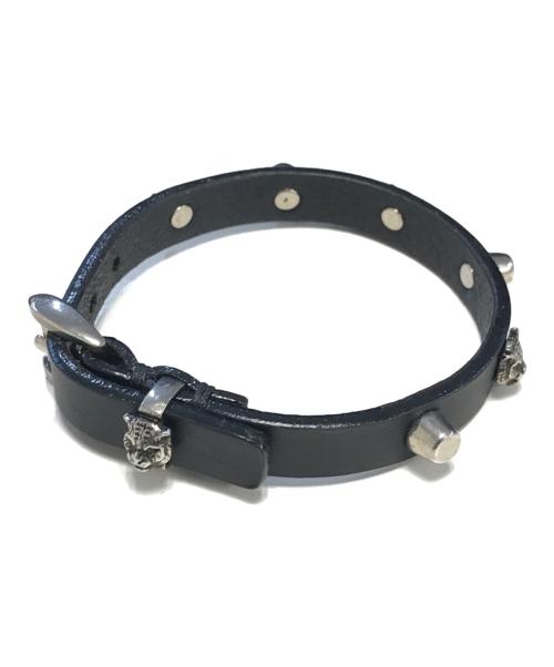 GUCCI（グッチ）GUCCI (グッチ) キャットヘッドブレスレット ブラック サイズ:Sの古着・服飾アイテム