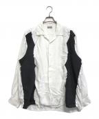 COMME des GARCONS HOMMEコムデギャルソン オム）の古着「90's切替シャツ」｜ホワイト