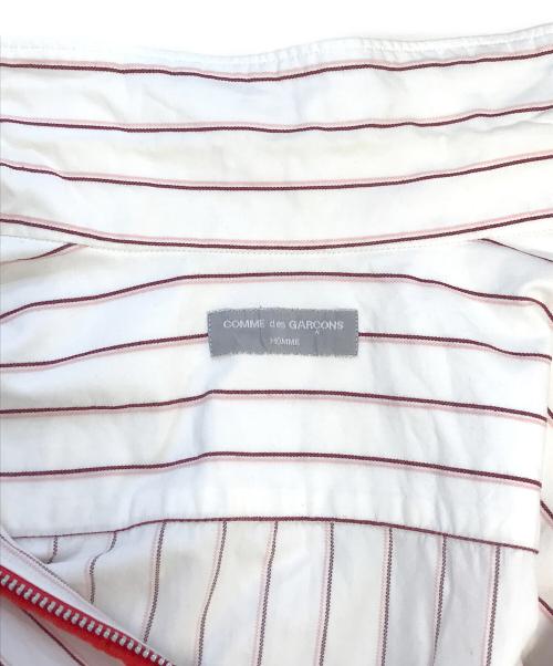 COMME des GARCONS HOMME（コムデギャルソン オム）COMME des GARCONS HOMME (コムデギャルソン オム) ハーフジップストライプシャツ ホワイト サイズ:不明の古着・服飾アイテム