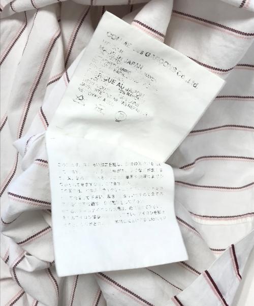 COMME des GARCONS HOMME（コムデギャルソン オム）COMME des GARCONS HOMME (コムデギャルソン オム) ハーフジップストライプシャツ ホワイト サイズ:不明の古着・服飾アイテム