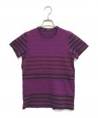 tricot COMME des GARCONSトリココムデギャルソン）の古着「00’'sナイロンボーダーカットソー」｜パープル