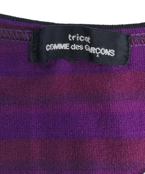 tricot COMME des GARCONS（トリココムデギャルソン）tricot COMME des GARCONS (トリココムデギャルソン) 00’'sナイロンボーダーカットソー パープル サイズ:表記なしの古着・服飾アイテム