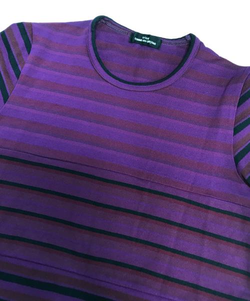 tricot COMME des GARCONS（トリココムデギャルソン）tricot COMME des GARCONS (トリココムデギャルソン) 00’'sナイロンボーダーカットソー パープル サイズ:表記なしの古着・服飾アイテム