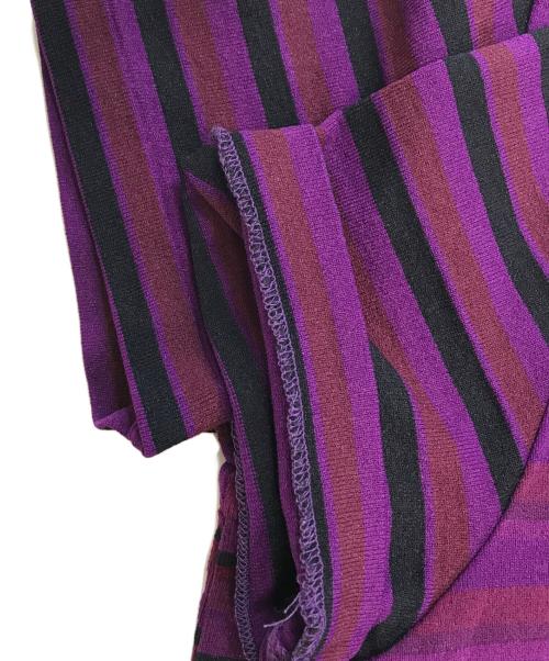 tricot COMME des GARCONS（トリココムデギャルソン）tricot COMME des GARCONS (トリココムデギャルソン) 00’'sナイロンボーダーカットソー パープル サイズ:表記なしの古着・服飾アイテム