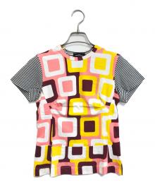 tricot COMME des GARCONS（トリココムデギャルソン）の古着「切替ボーダーカットソー」｜ホワイト