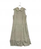 ROBE DE CHAMBRE COMME DES GARCONSローブドシャンブル コムデギャルソン）の古着「ノースリーブチェックワンピース」｜ホワイト