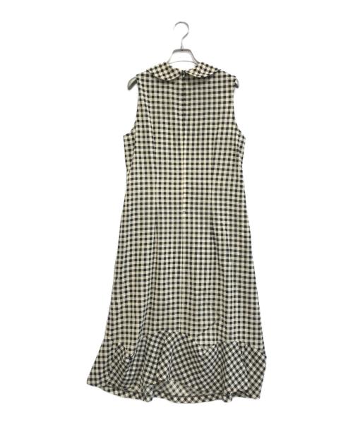 ROBE DE CHAMBRE COMME DES GARCONS（ローブドシャンブル コムデギャルソン）ROBE DE CHAMBRE COMME DES GARCONS (ローブドシャンブル コムデギャルソン) ノースリーブチェックワンピース ホワイト サイズ:表記なしの古着・服飾アイテム