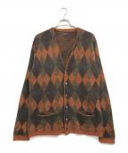 McGREGORマクレガー）の古着「アーガイルチェックアクリルカーディガン」｜ブラウン