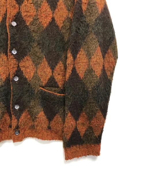 McGREGOR（マクレガー）McGREGOR (マクレガー) アーガイルチェックアクリルカーディガン ブラウン サイズ:XLの古着・服飾アイテム