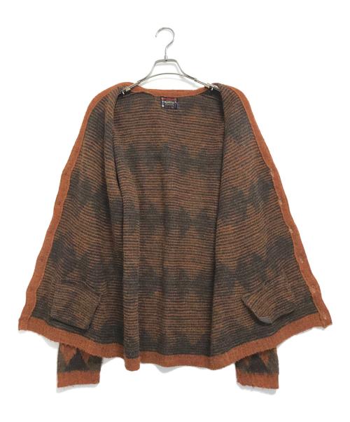 McGREGOR（マクレガー）McGREGOR (マクレガー) アーガイルチェックアクリルカーディガン ブラウン サイズ:XLの古着・服飾アイテム