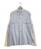 DOLCE & GABBANAドルチェ＆ガッバーナ）の古着「ニット切替シャツ」｜ブルー