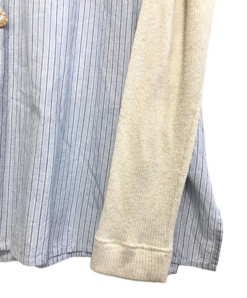 DOLCE & GABBANA（ドルチェ＆ガッバーナ）DOLCE & GABBANA (ドルチェ＆ガッバーナ) ニット切替シャツ ブルー サイズ:Lの古着・服飾アイテム