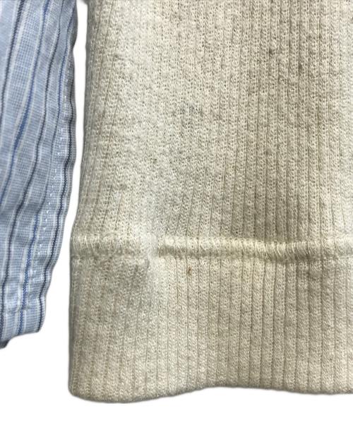 DOLCE & GABBANA（ドルチェ＆ガッバーナ）DOLCE & GABBANA (ドルチェ＆ガッバーナ) ニット切替シャツ ブルー サイズ:Lの古着・服飾アイテム