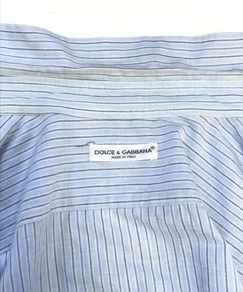 DOLCE & GABBANA（ドルチェ＆ガッバーナ）DOLCE & GABBANA (ドルチェ＆ガッバーナ) ニット切替シャツ ブルー サイズ:Lの古着・服飾アイテム
