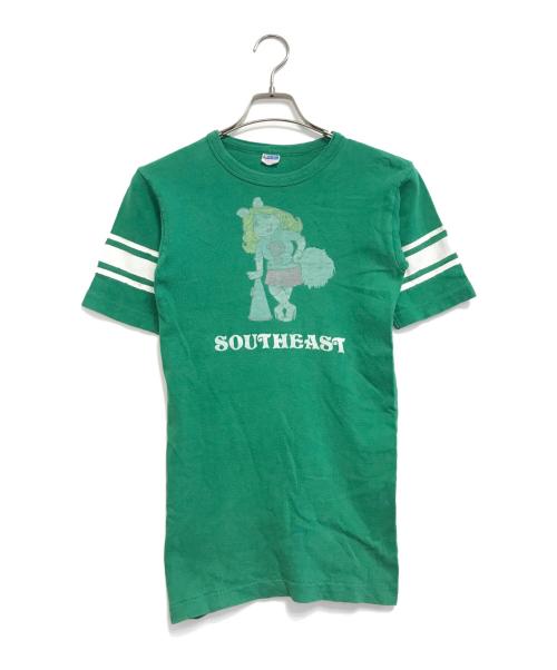 Champion（チャンピオン）Champion (チャンピオン) フットボールTシャツ グリーン サイズ:SMALLの古着・服飾アイテム