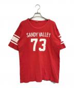 Championチャンピオン）の古着「ナンバリングフットボールTシャツ」｜レッド