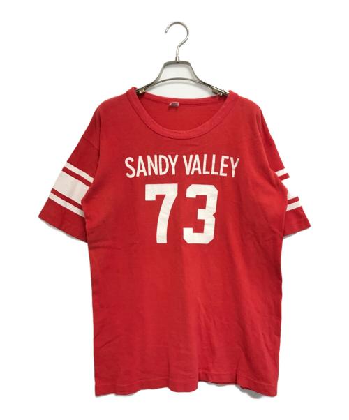 Champion（チャンピオン）Champion (チャンピオン) ナンバリングフットボールTシャツ レッド サイズ:Ｌの古着・服飾アイテム