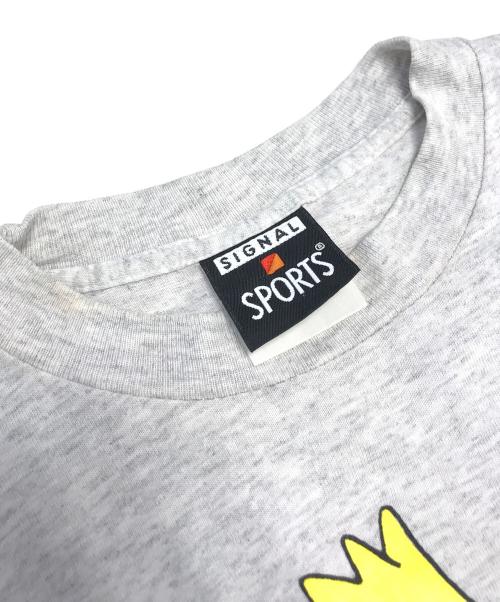 キャラクターTシャツ（キャラクターTシャツ）キャラクターTシャツ (キャラクターTシャツ) 90s simpsons(シンプソンズ) キャラクターTシャツ グレー サイズ:表記なしの古着・服飾アイテム