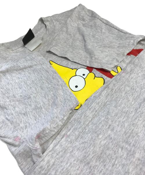 キャラクターTシャツ（キャラクターTシャツ）キャラクターTシャツ (キャラクターTシャツ) 90s simpsons(シンプソンズ) キャラクターTシャツ グレー サイズ:表記なしの古着・服飾アイテム