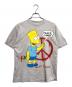 キャラクターTシャツ（キャラクターTシャツ）の古着「90s simpsons(シンプソンズ) キャラクターTシャツ」｜グレー